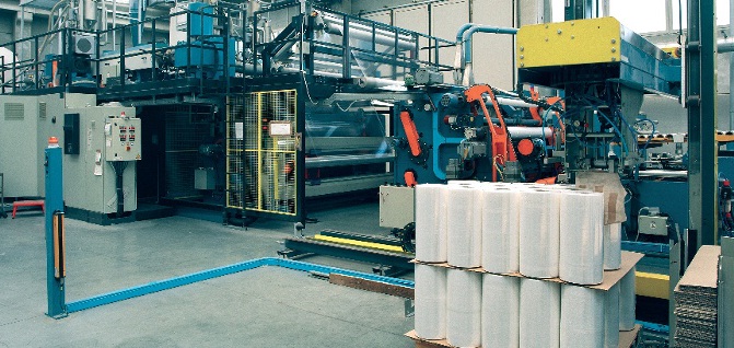 Área de SpA termoplástico en el que se paletizan el tramo bobinas Área de SpA termoplástico en el que se paletizan el tramo bobinas